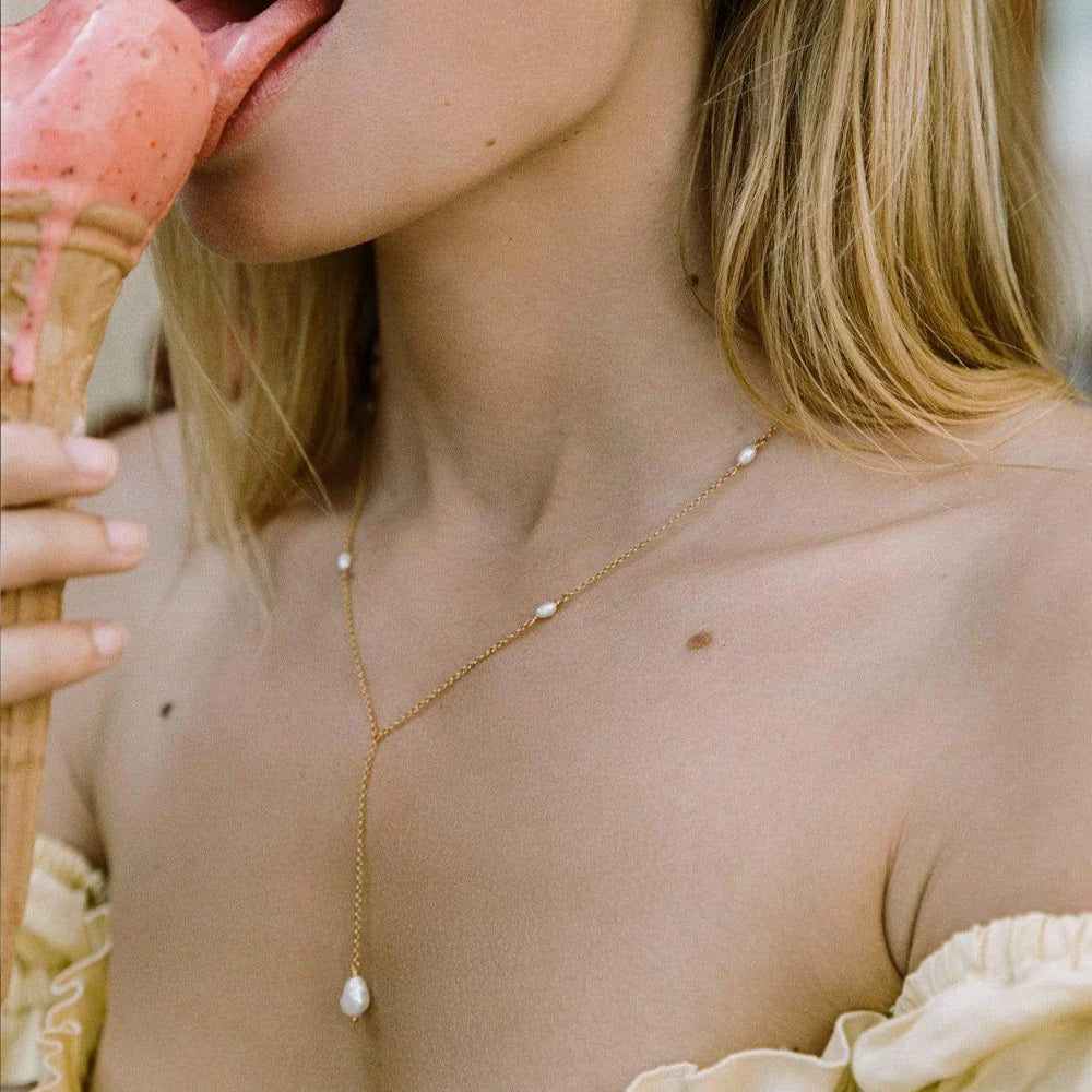 Gold Plated Freshwater Pearl Necklace