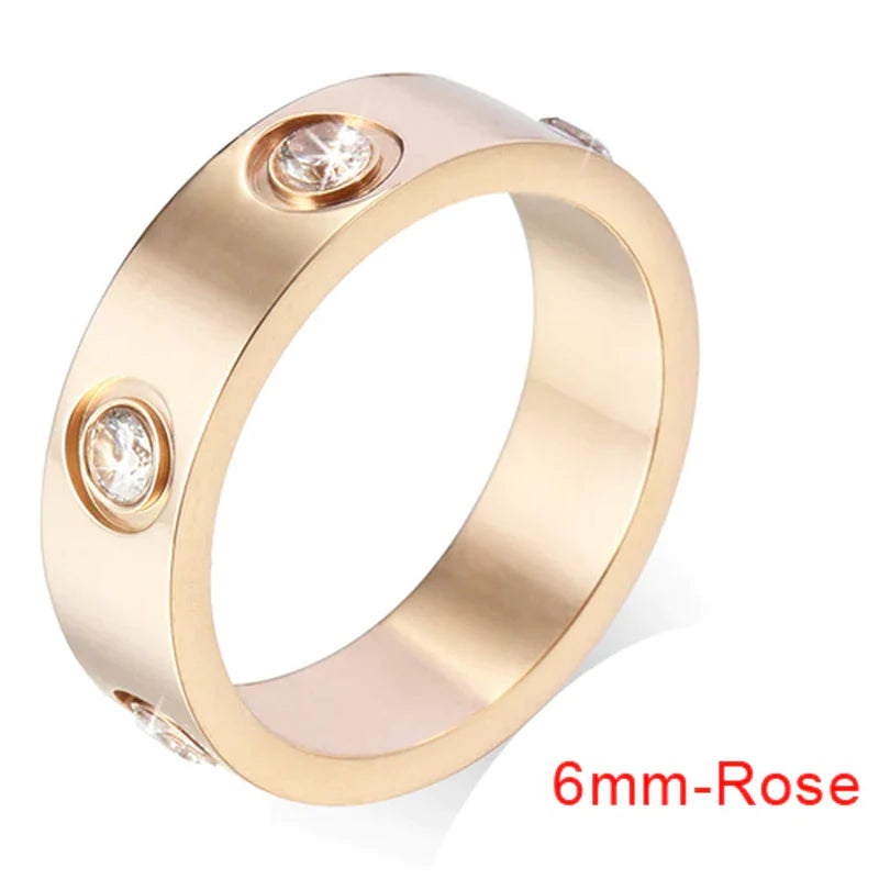 Luxury Crystal Bangle & Ring Set – Stainless Steel