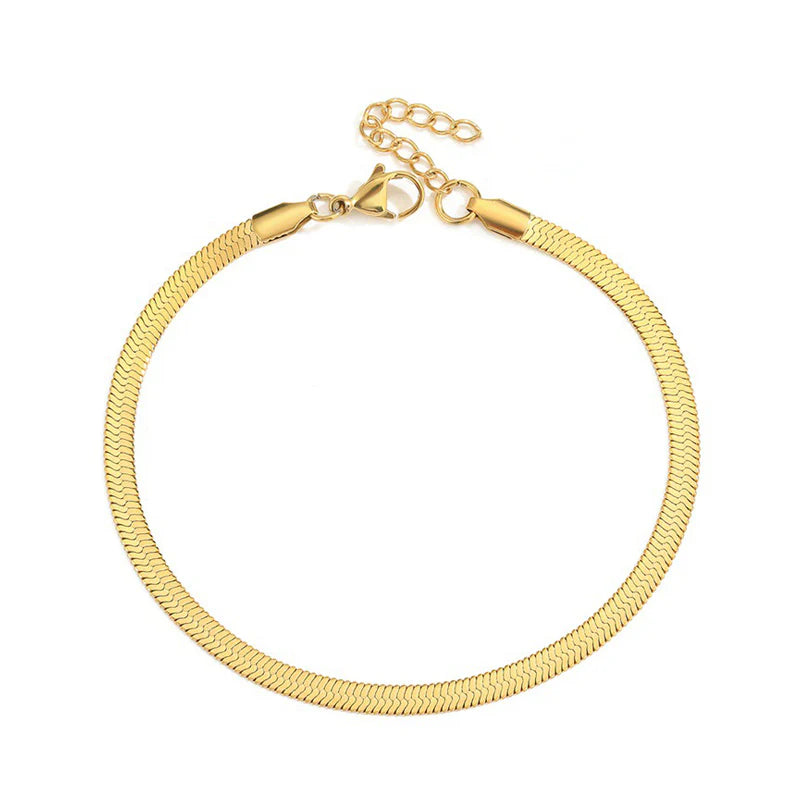 Gold Plated Snake Chain Anklet for Women