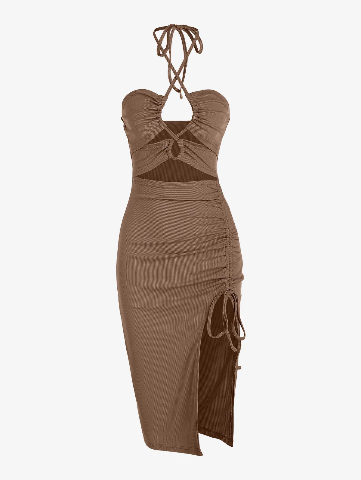 Cross Strap Sleeveless Midi Dress
