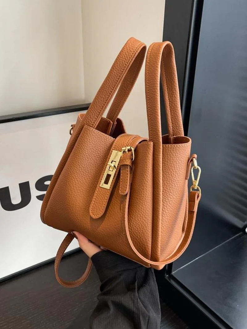 Everyday Solid Bucket Crossbody Bag