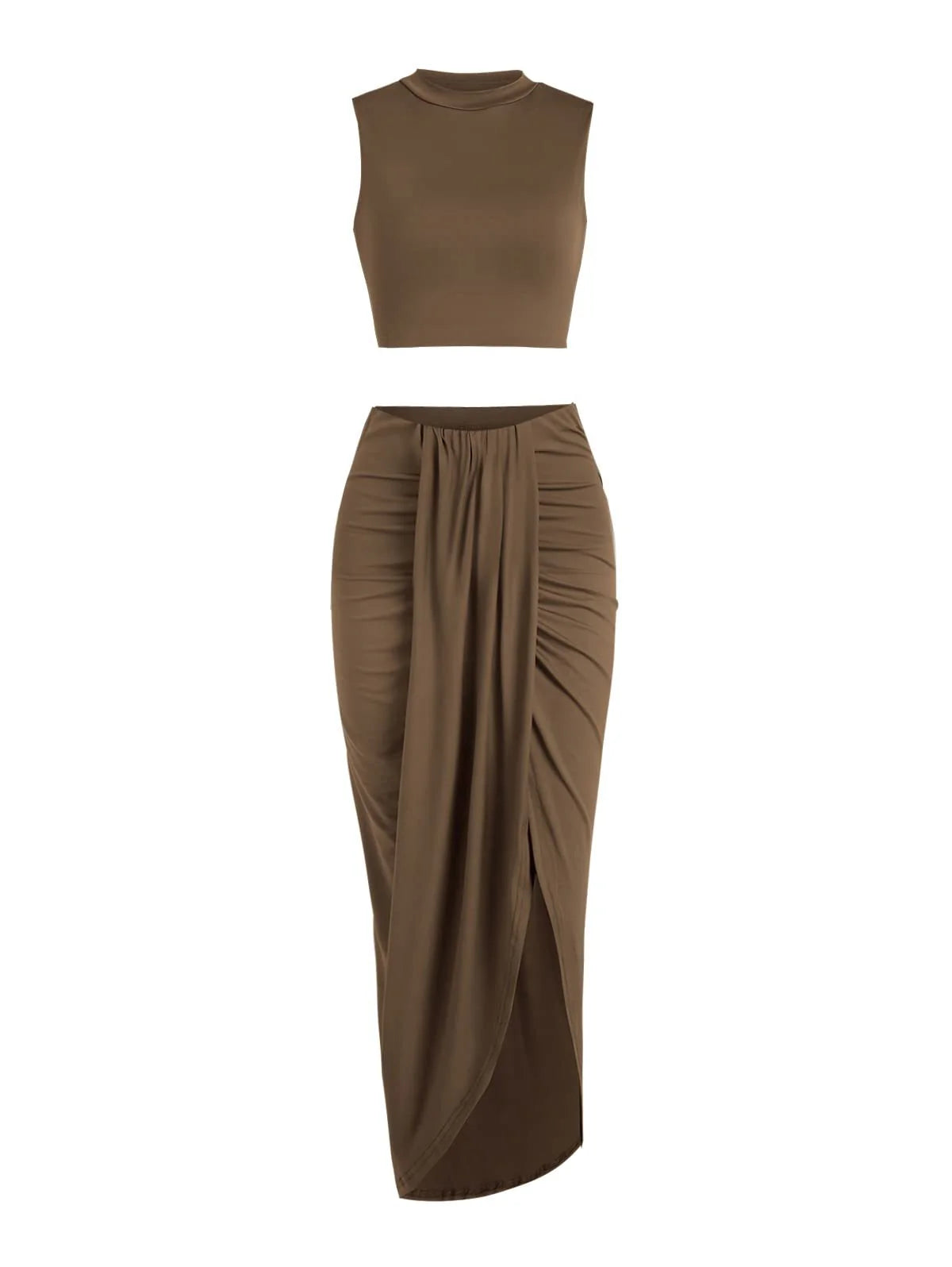 Sleeveless Summer Two-Piece Skirt Set