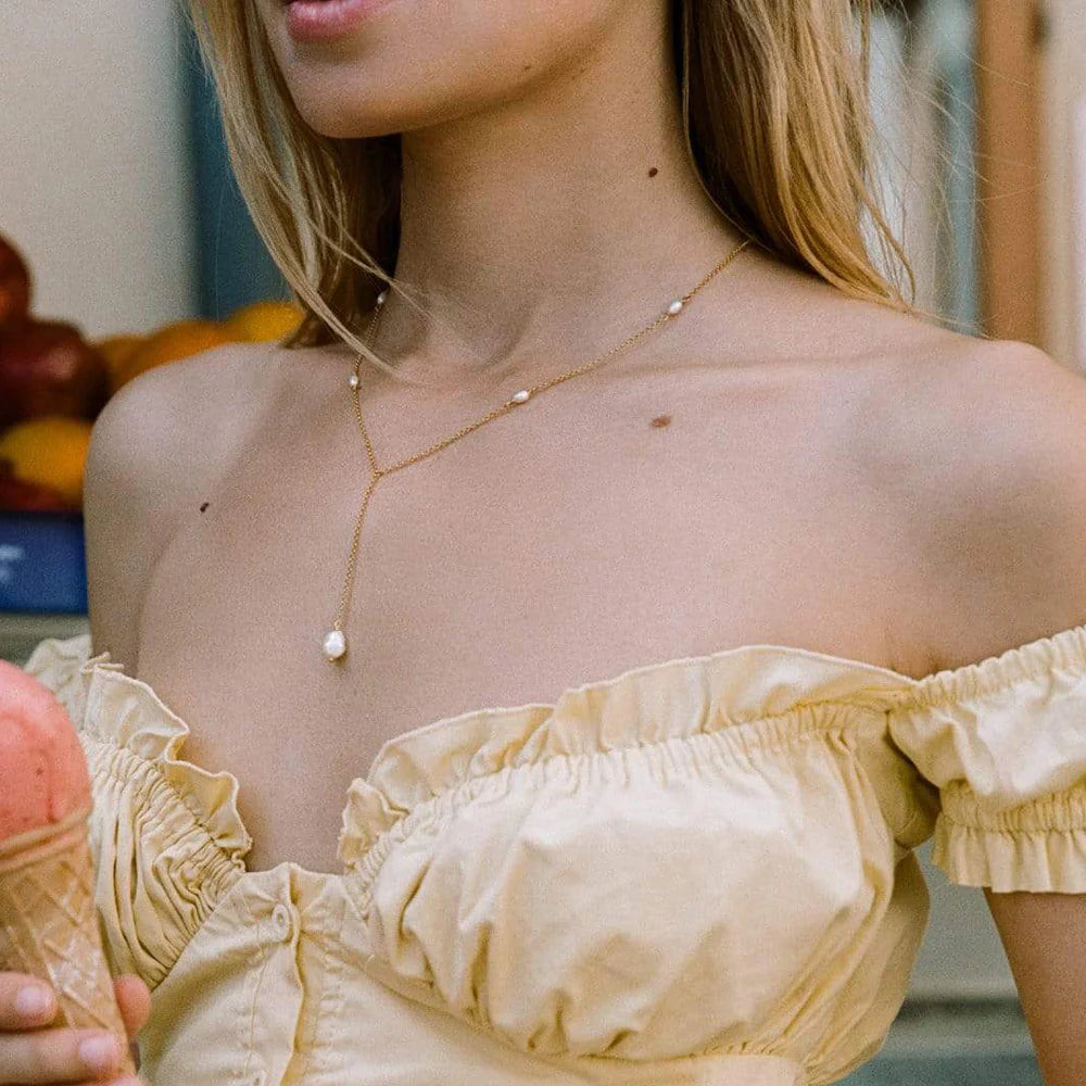Gold Plated Freshwater Pearl Necklace