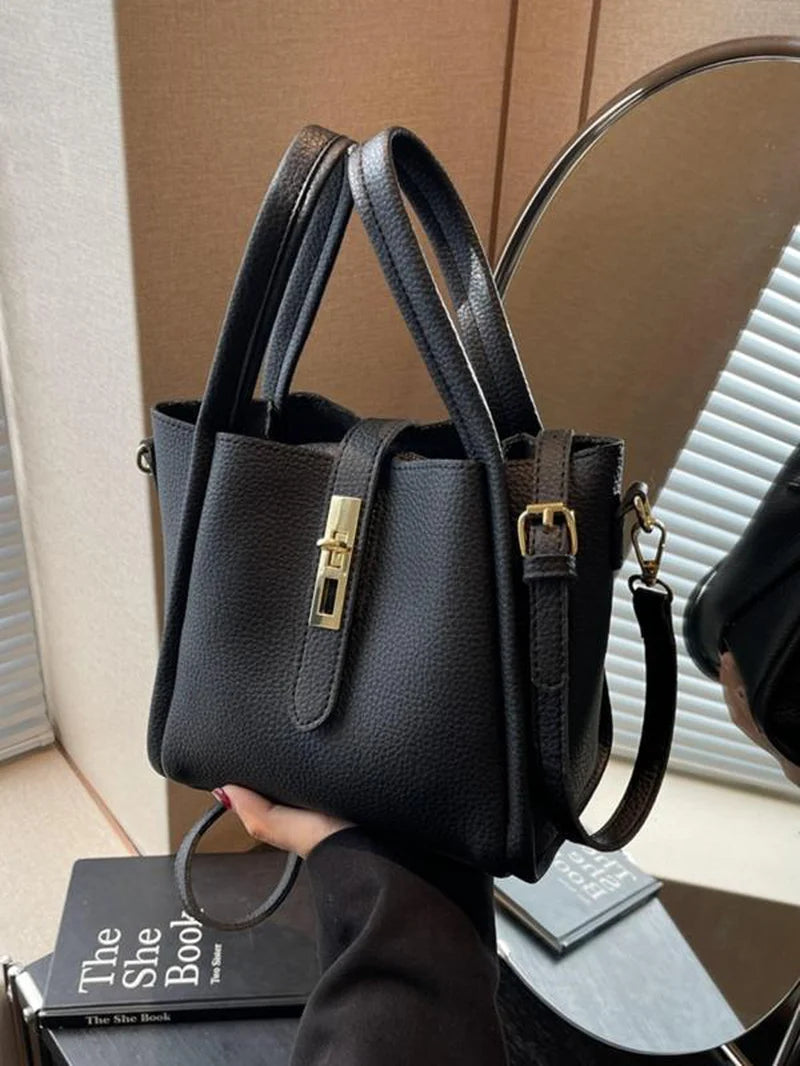 Everyday Solid Bucket Crossbody Bag