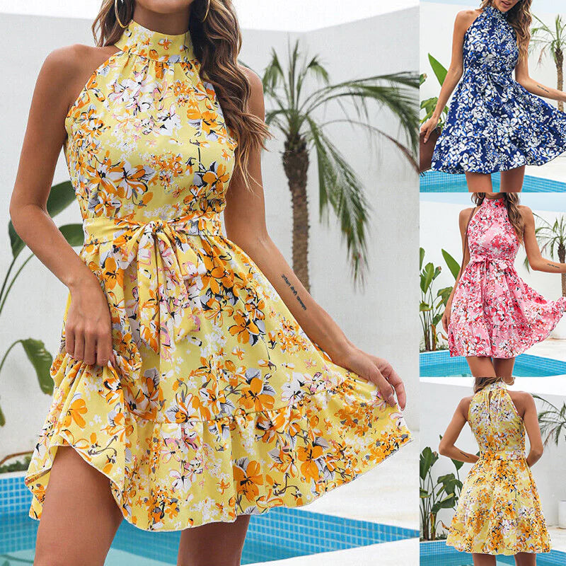 Ruffle Me Softly – Summer Lace-Up Dress