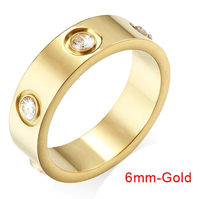 Luxury Crystal Bangle & Ring Set – Stainless Steel