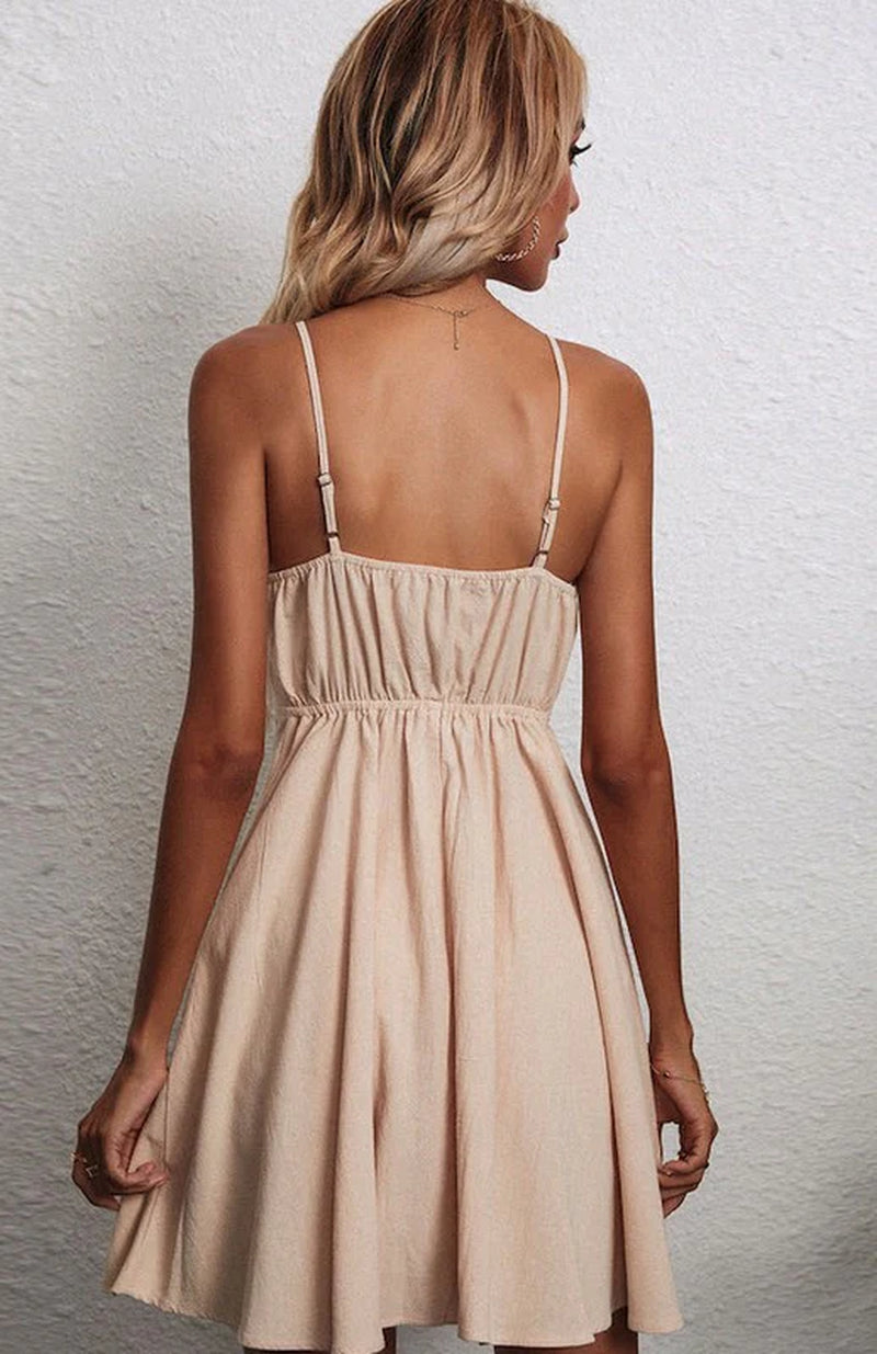 Effortless Charm V-Neck Dress