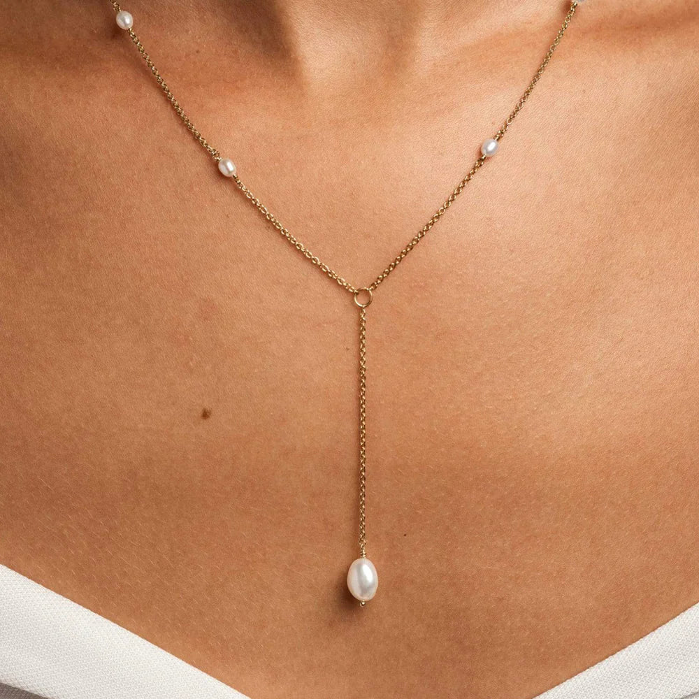 Gold Plated Freshwater Pearl Necklace