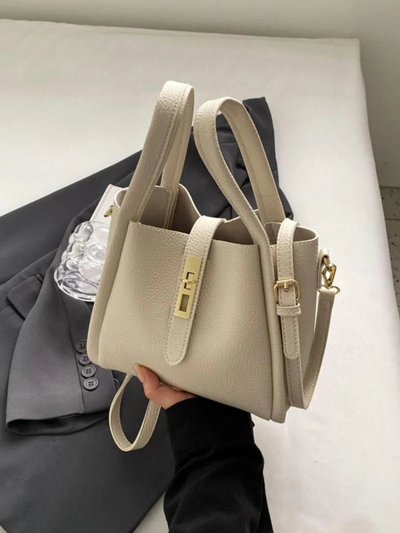 Everyday Solid Bucket Crossbody Bag