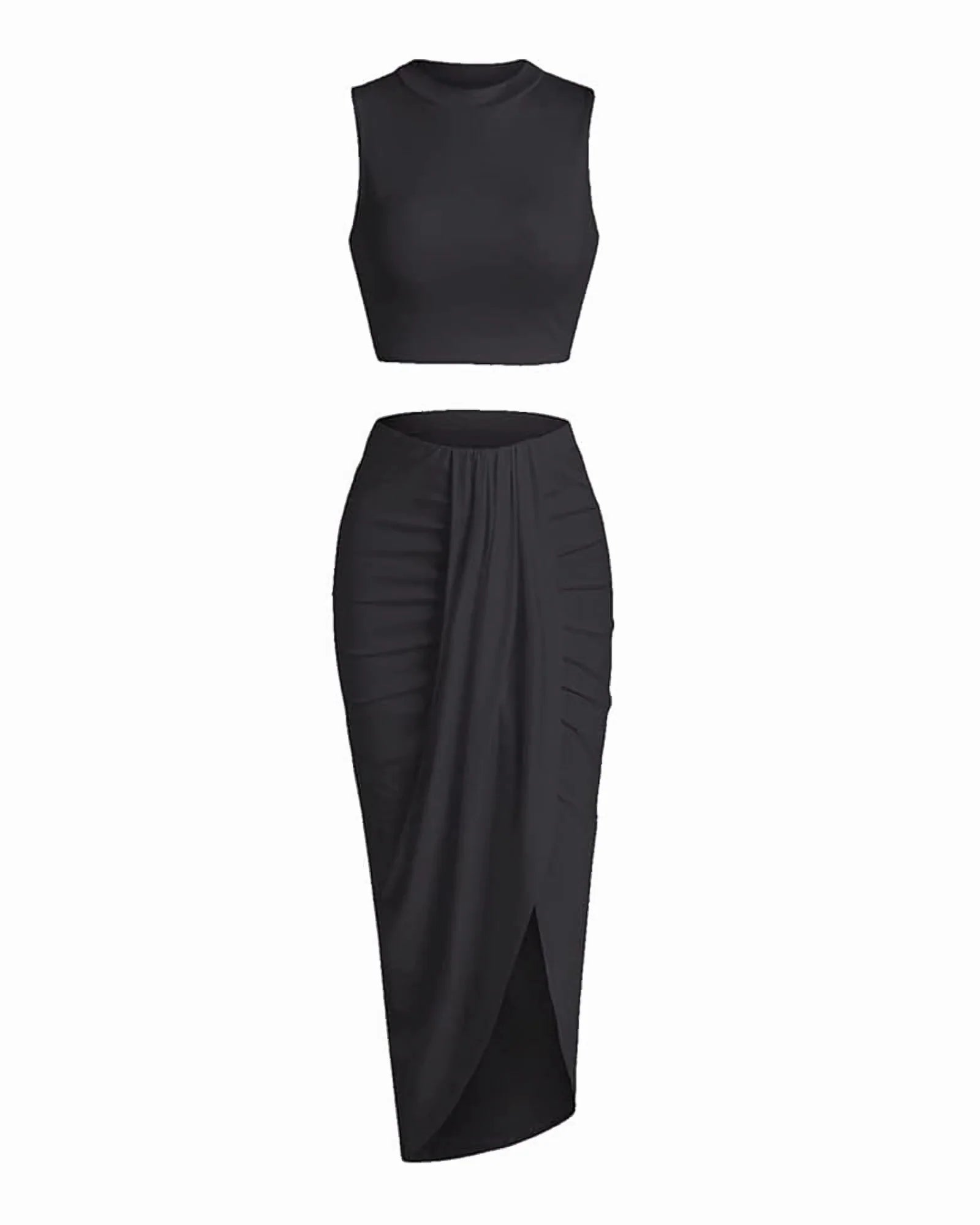 Sleeveless Summer Two-Piece Skirt Set