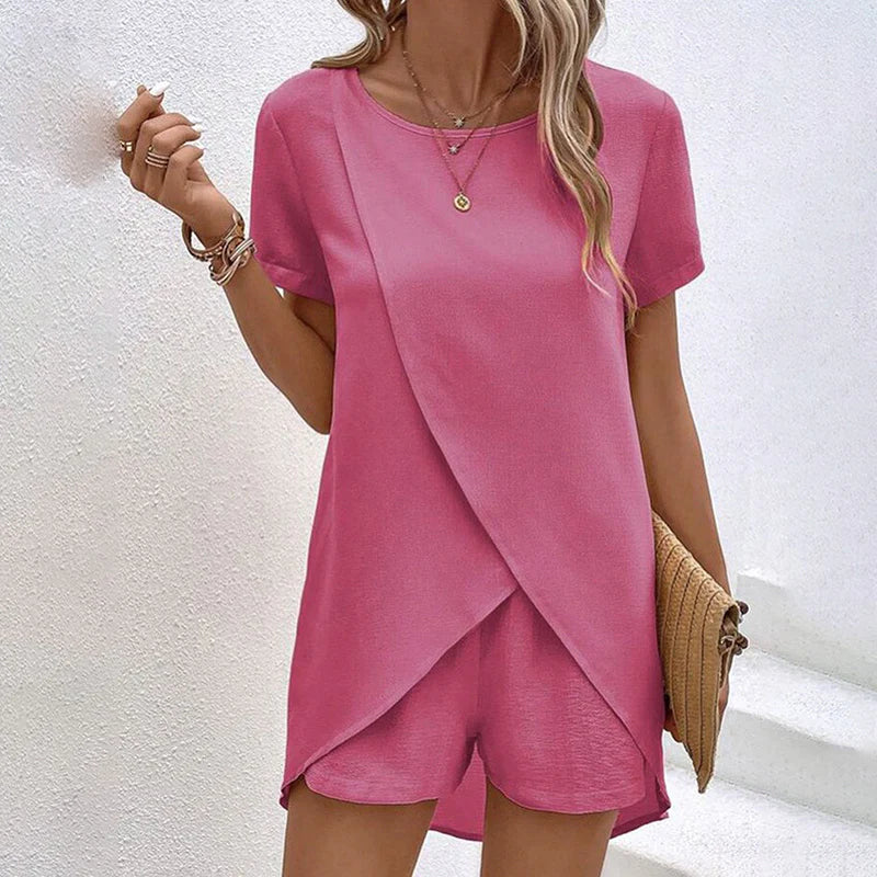 Chic Two-Piece Top & Shorts Set