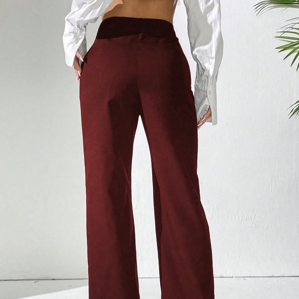 Women’s Straight-Leg High Waist Trousers