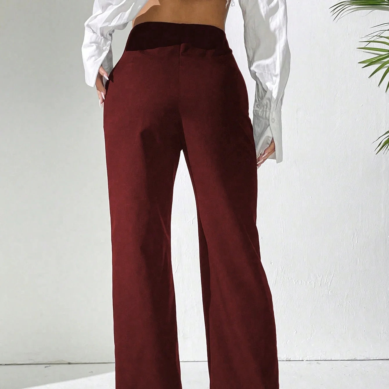 Women’s Straight-Leg High Waist Trousers
