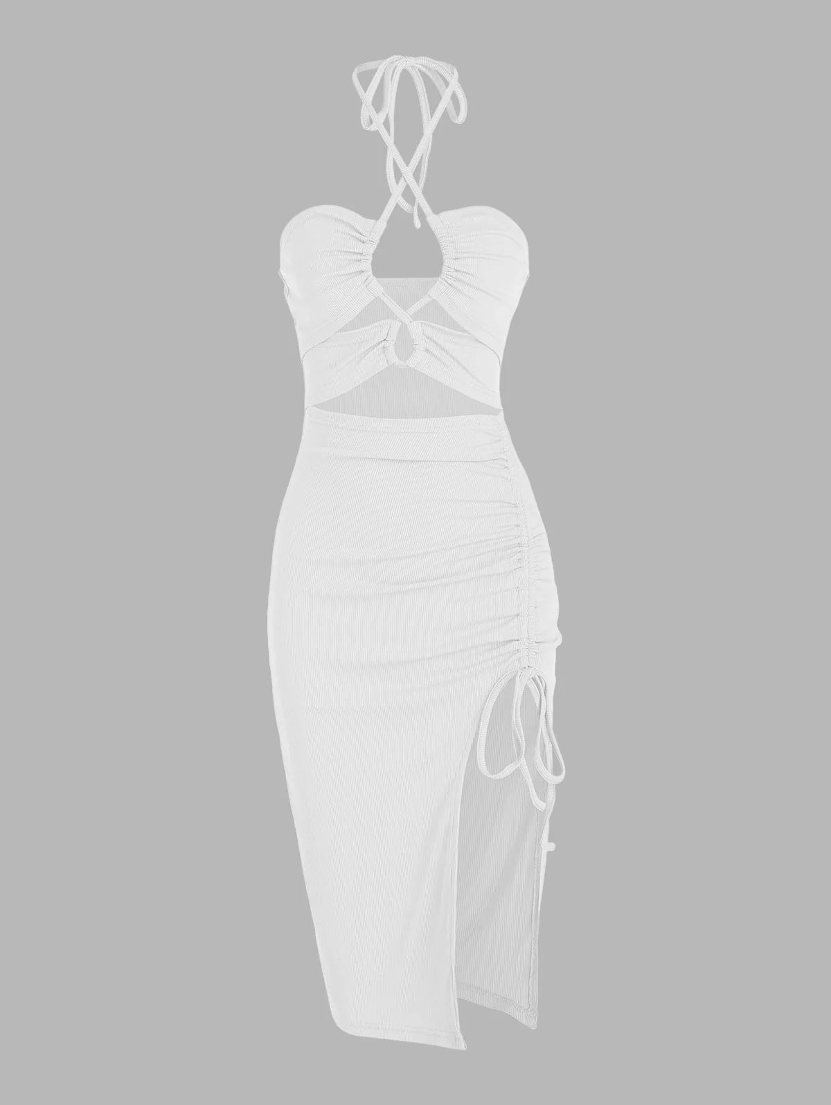 Cross Strap Sleeveless Midi Dress