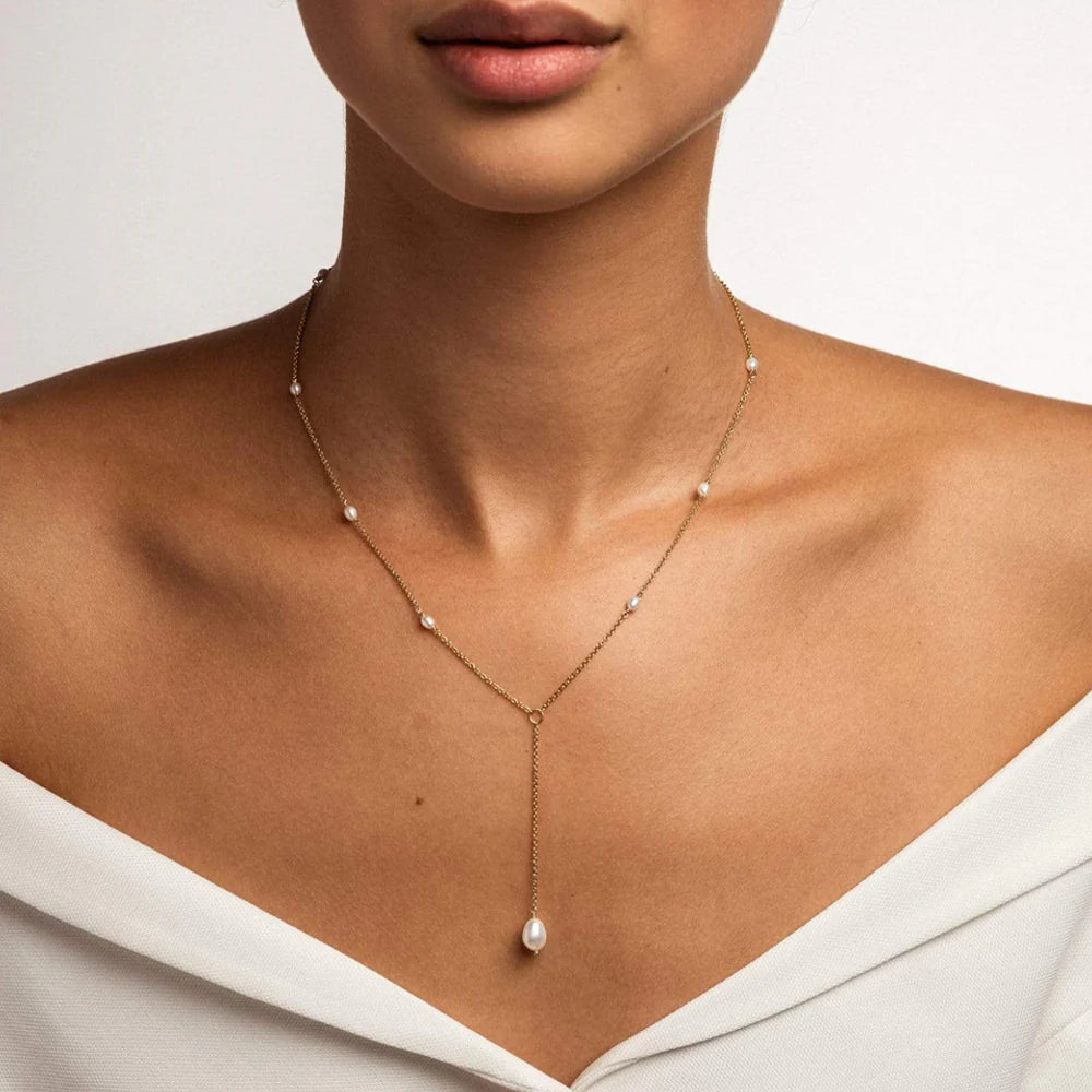 Gold Plated Freshwater Pearl Necklace