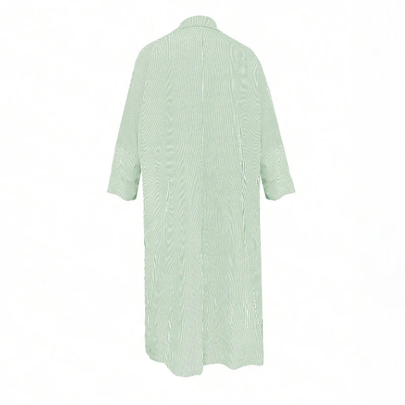 Classic Stripe Casual Button-Down Dress