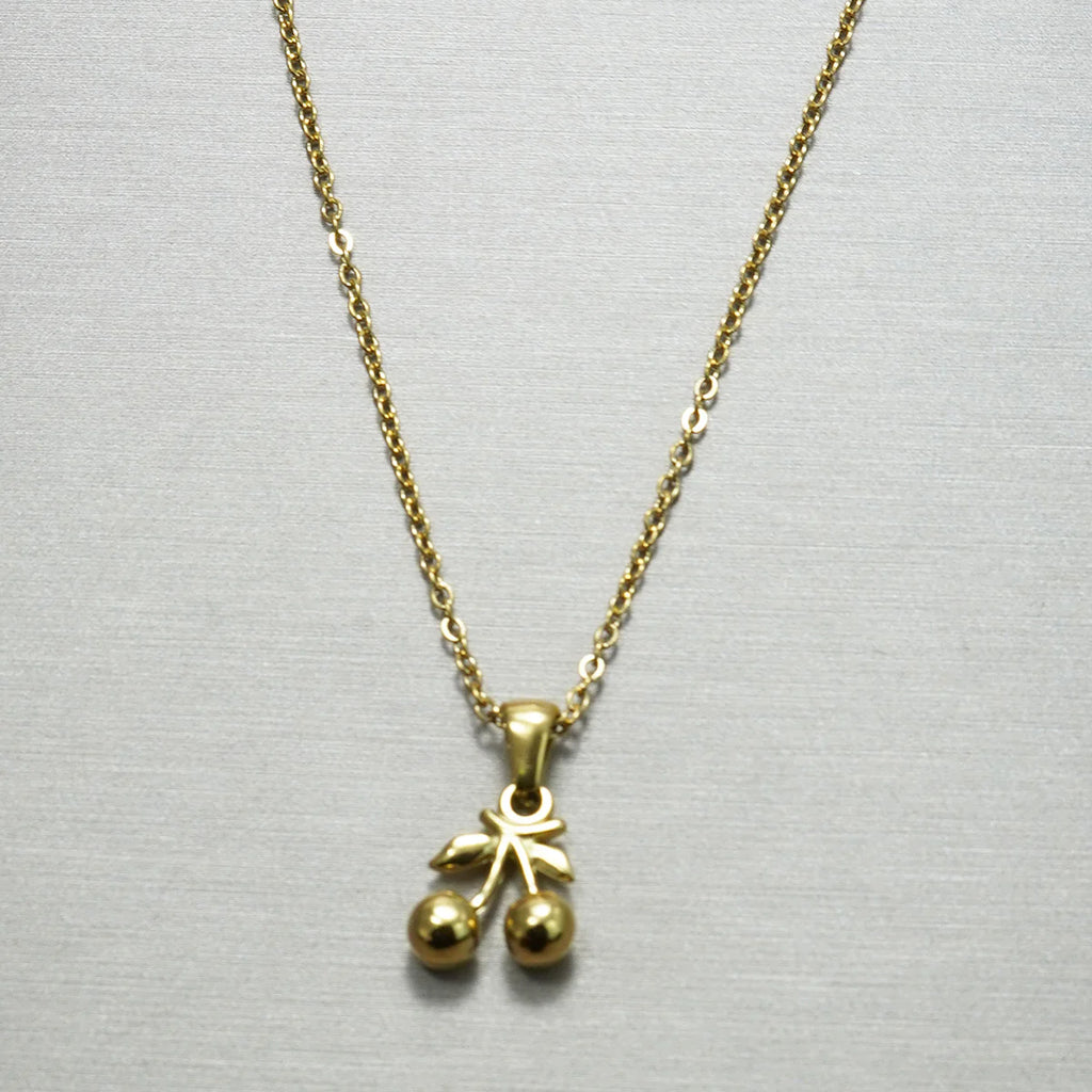 Cherry Duo Jewelry Set – 18K Gold Plated