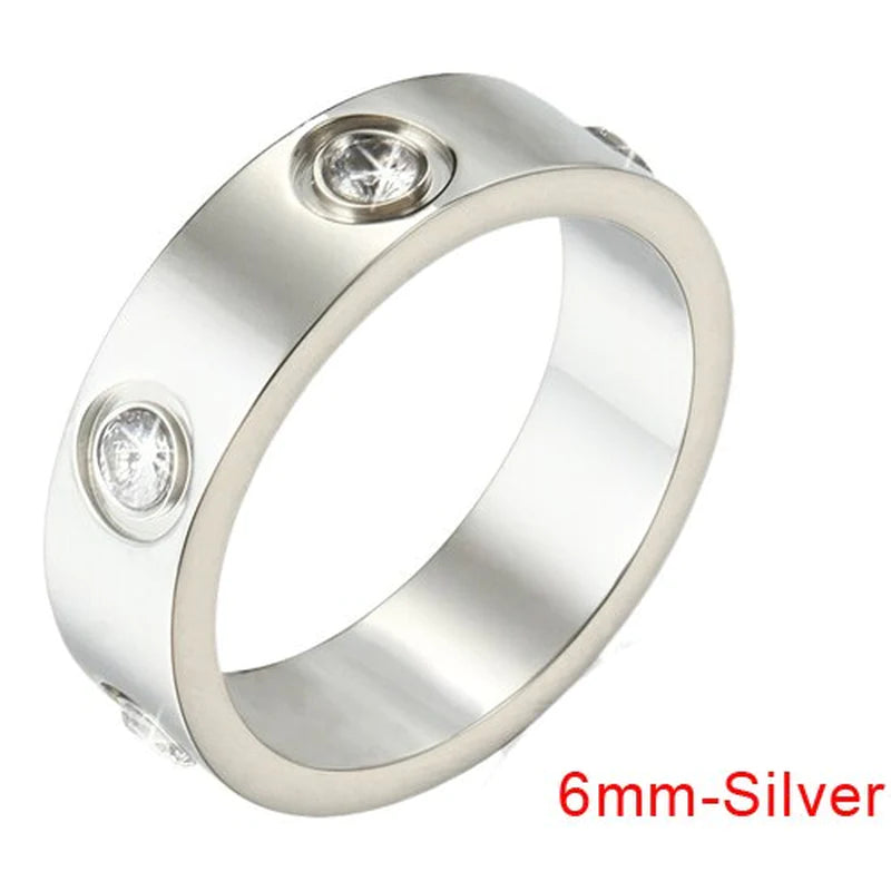 Luxury Crystal Bangle & Ring Set – Stainless Steel