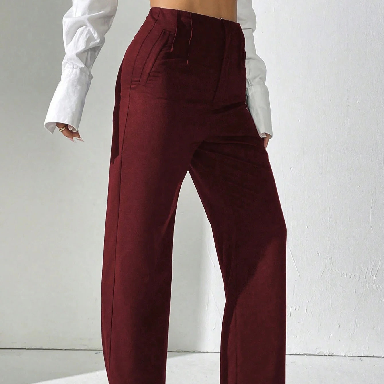 Women’s Straight-Leg High Waist Trousers