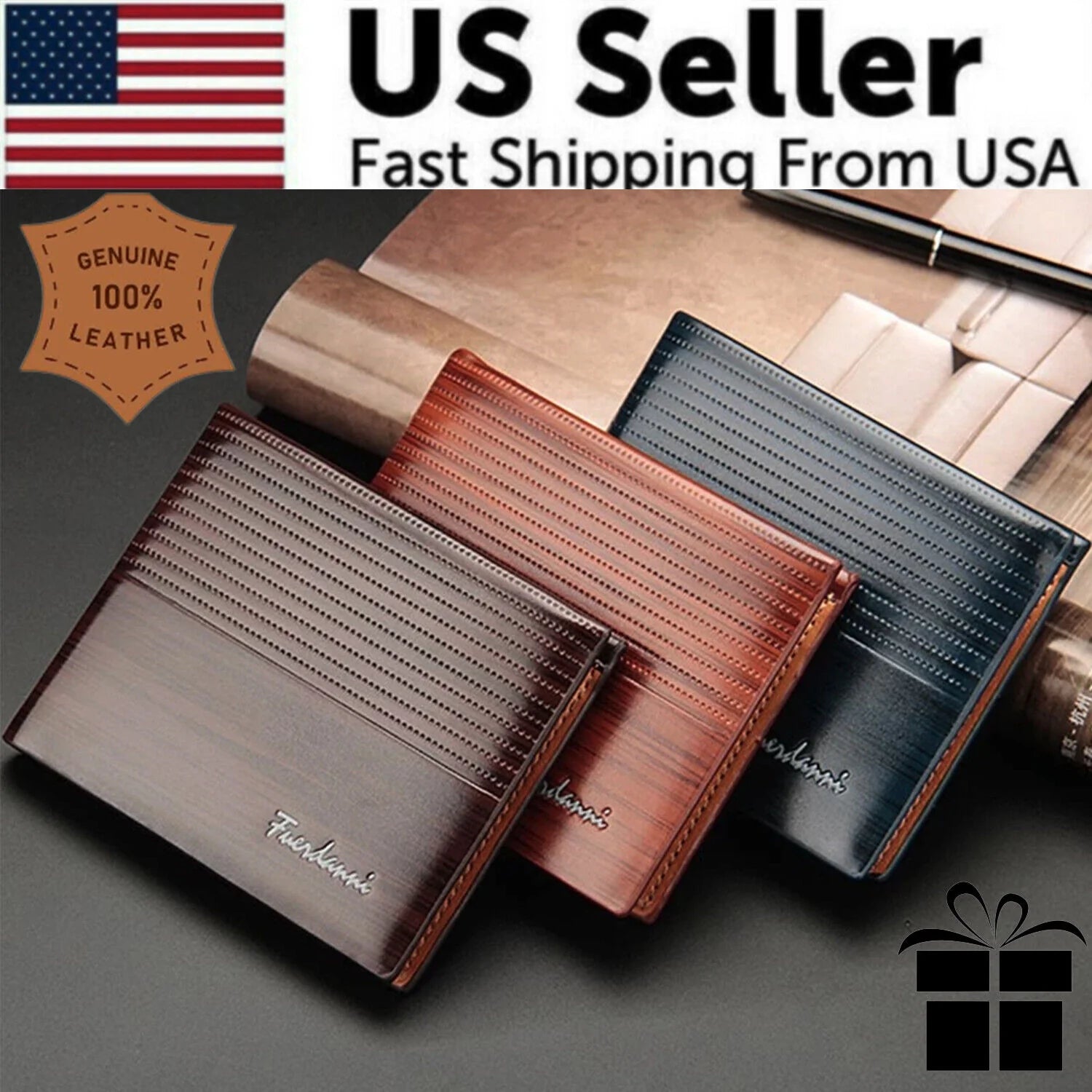 Slim Fit Bifold Card & Cash Wallet